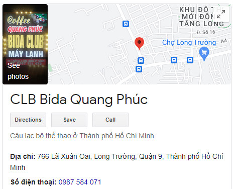 CLB Bida Quang Phúc