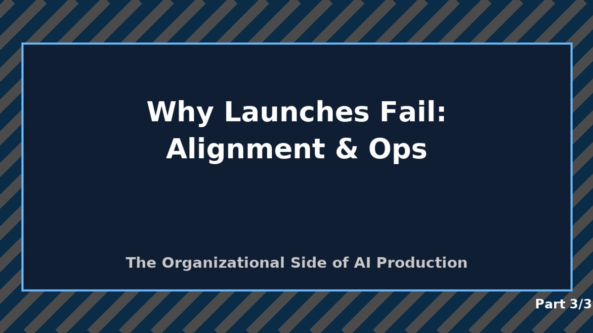 The Real Reason Launches Fail: Alignment, Accountability, Operations