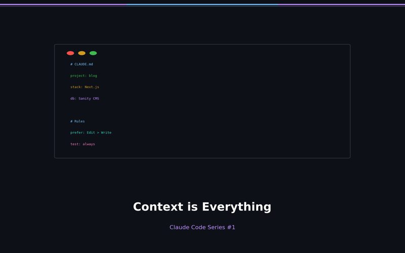 Claude Code in Practice (1): Context is Everything