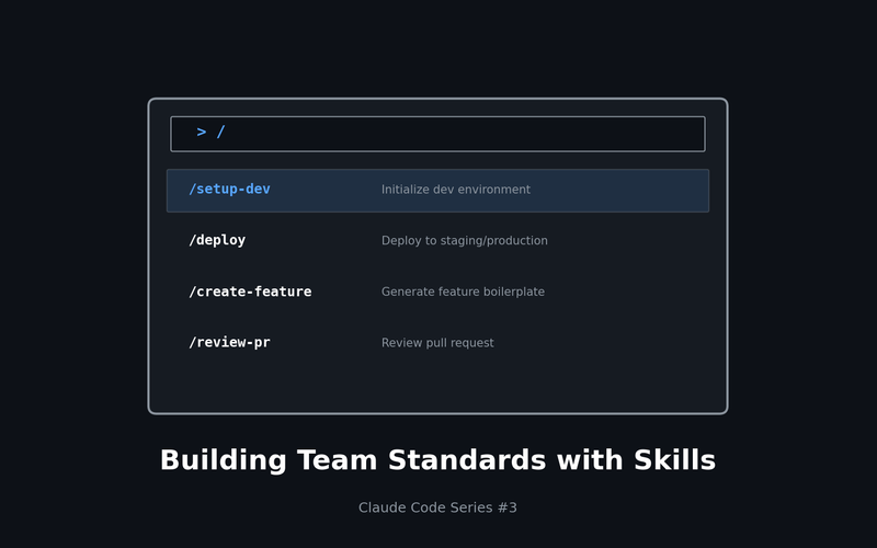 Claude Code 실전 (3): Custom Skills로 팀 표준 만들기