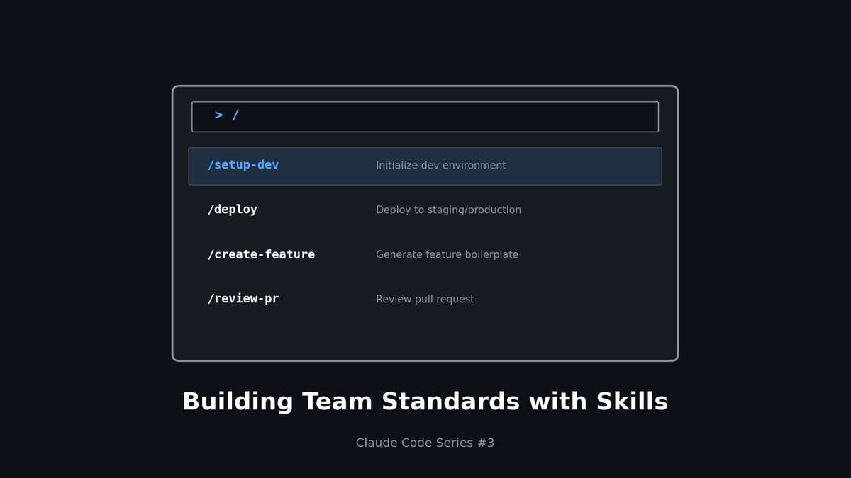 Claude Code 실전 (3): Custom Skills로 팀 표준 만들기