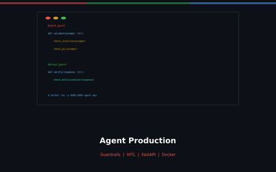 Agent Production — From Guardrails to Docker Deployment