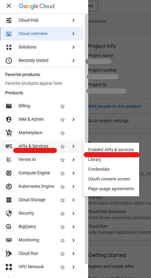 API 라이브러리 메뉴