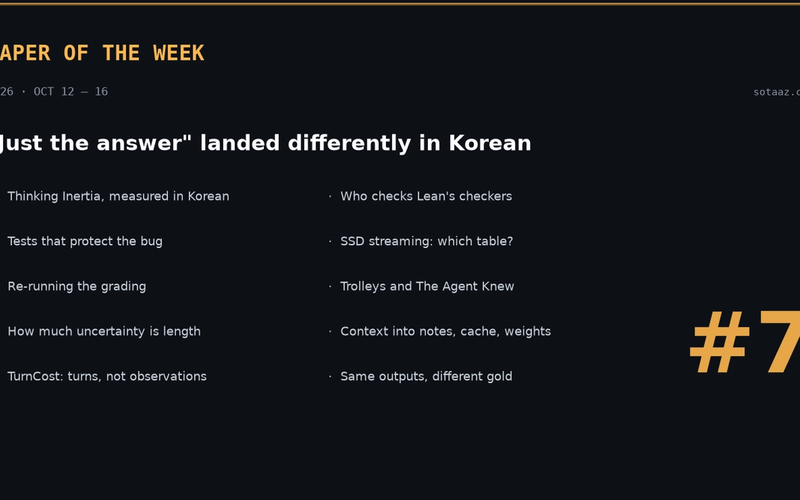 Paper of the Week #7 β Told to Skip the Reasoning, It Kept Working in English and Mostly Stopped in Korean