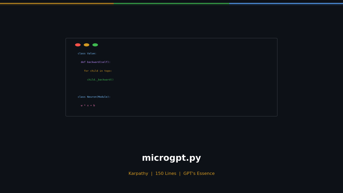 Karpathy's microgpt.py Dissected: Understanding GPT's Essence in 150 Lines