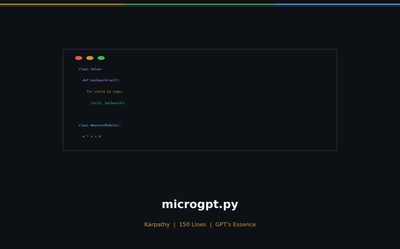 Karpathy의 microgpt.py 완전 해부: 150줄로 이해하는 GPT의 본질