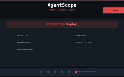 AgentScope 프로덕션 배포 — Runtime, 모니터링, 스케일링
