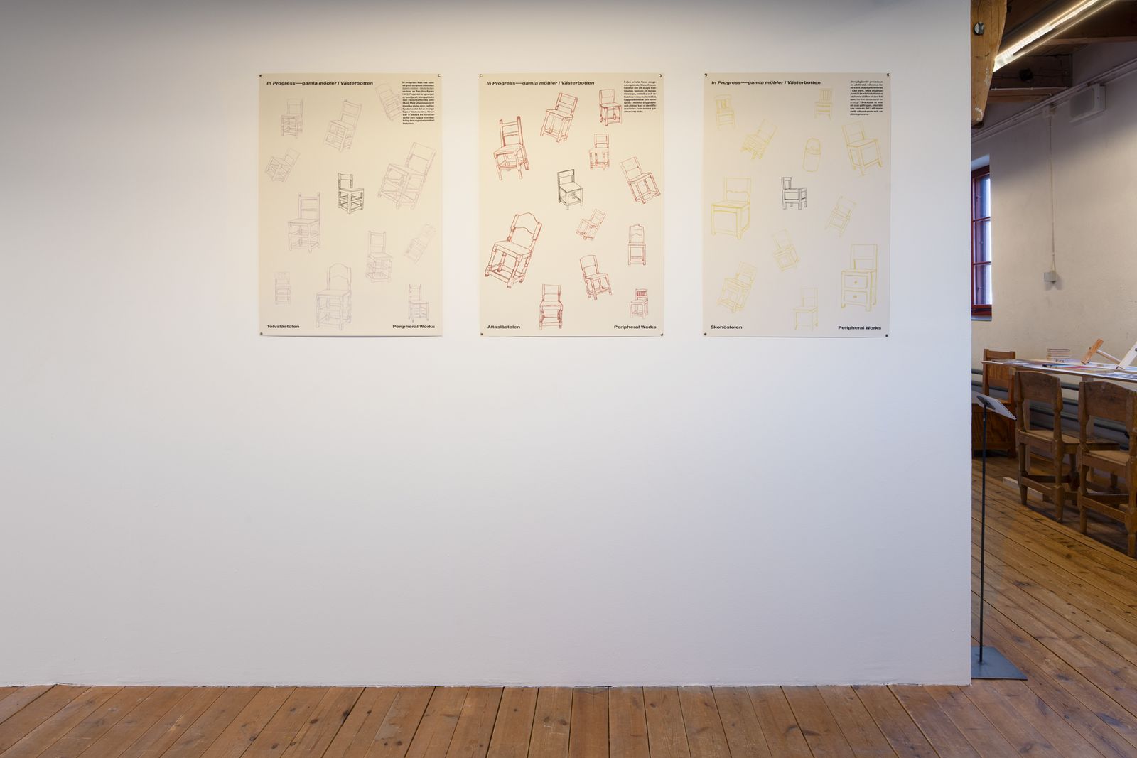In Progress–gamla möbler i Västerbotten, Havremagsinet länskonsthall, Boden