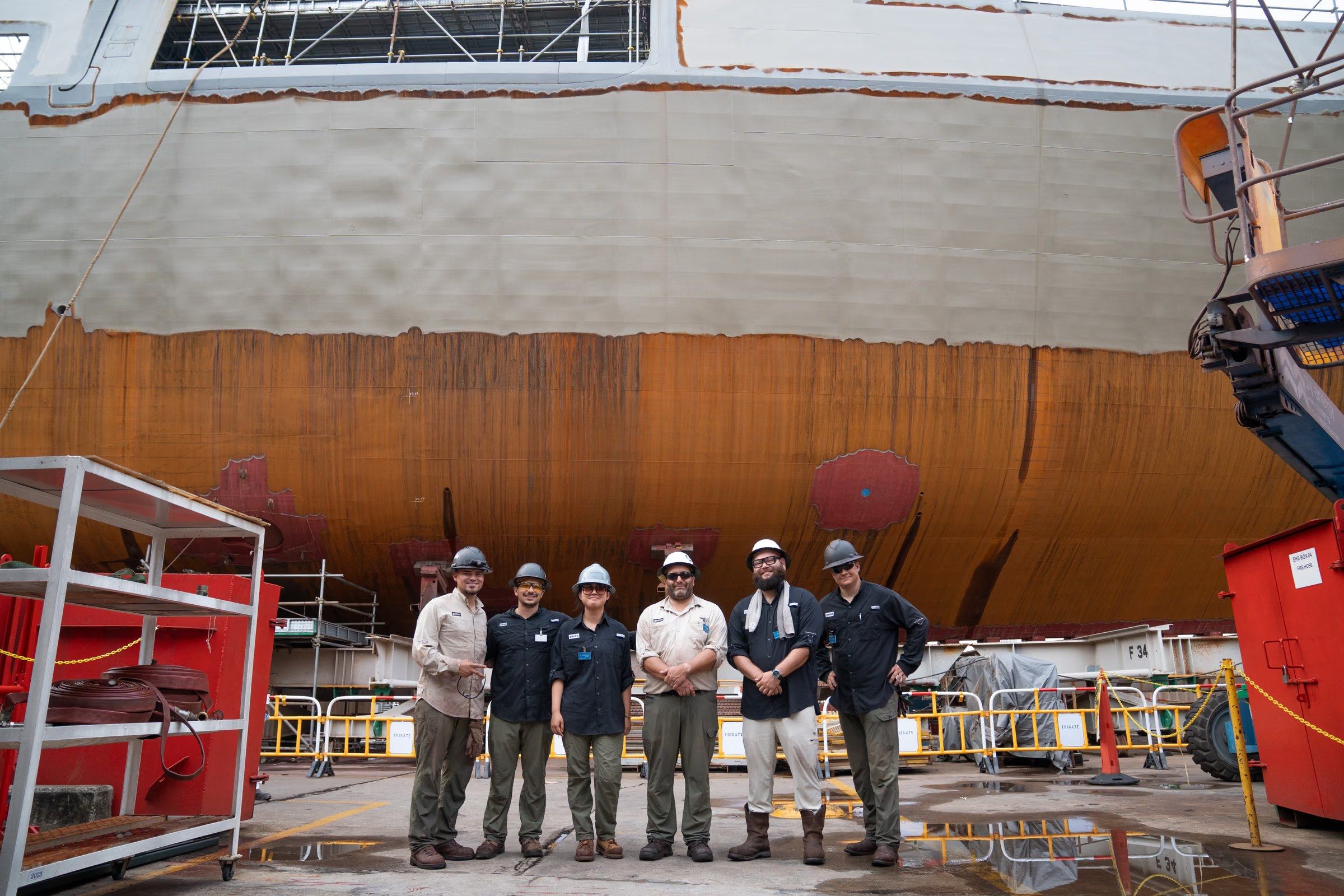 Gecko forward-deployed team with the Singapore Navy in drydock