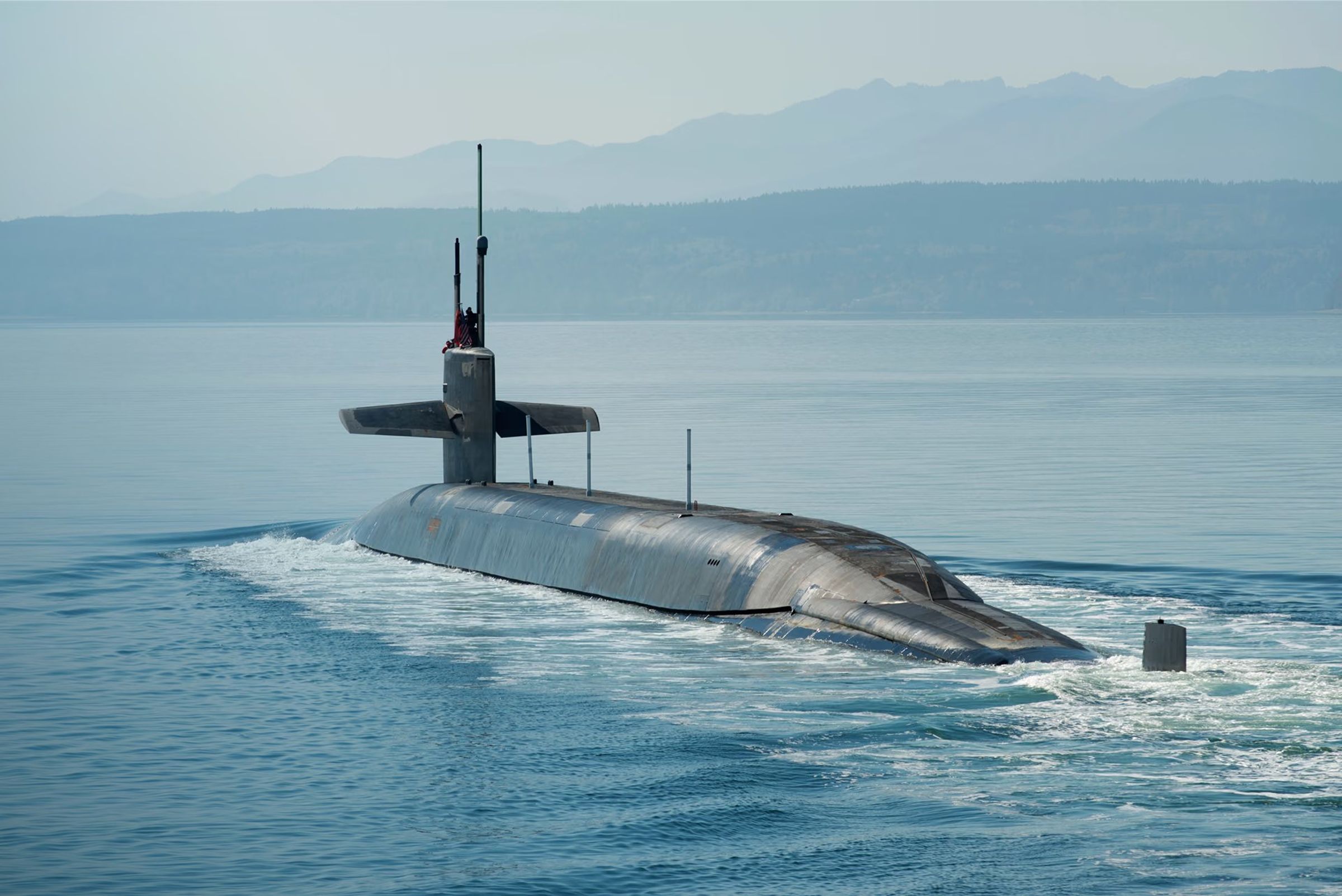 Submarine underway on the surface