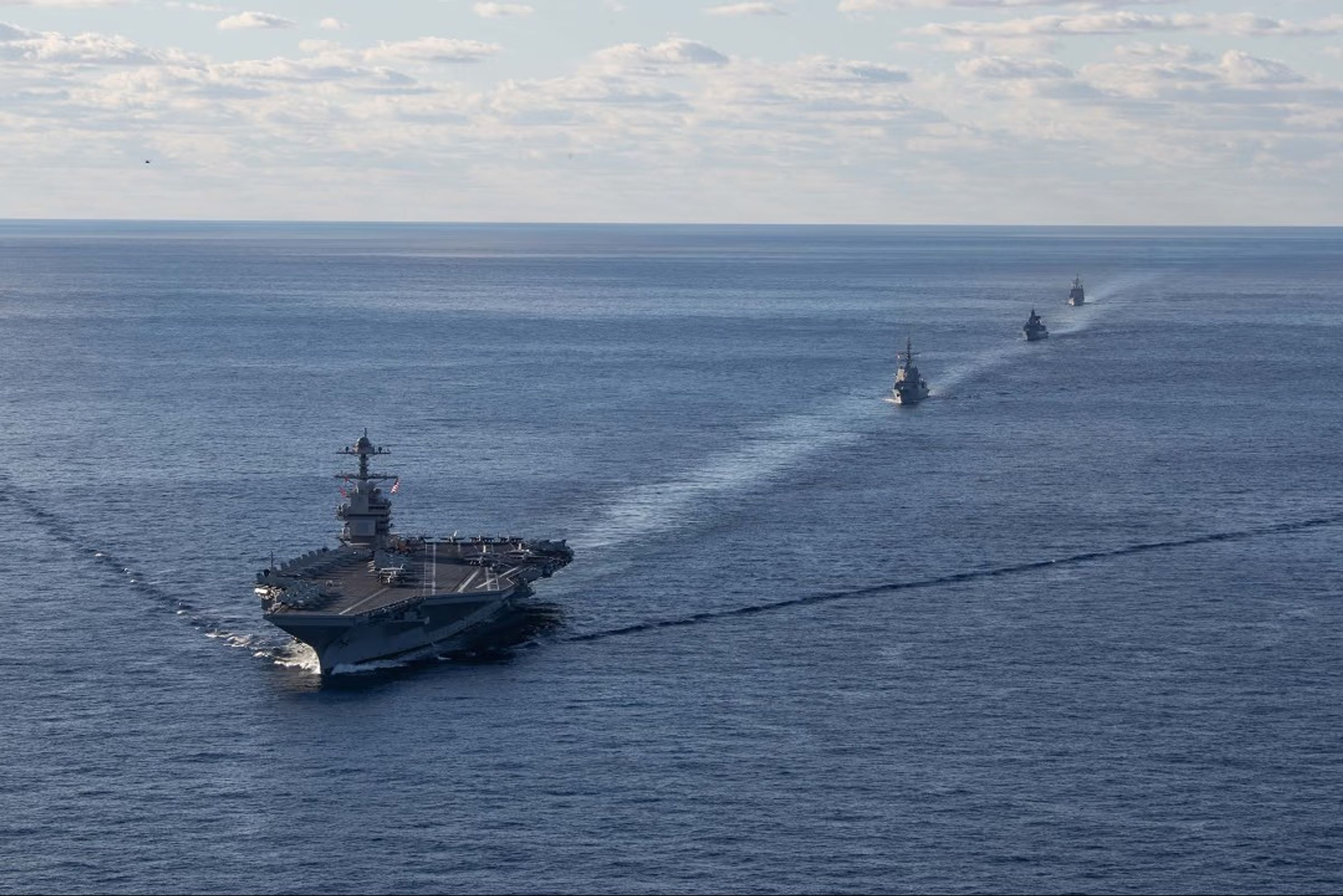 U.S. Navy carrier strike group underway