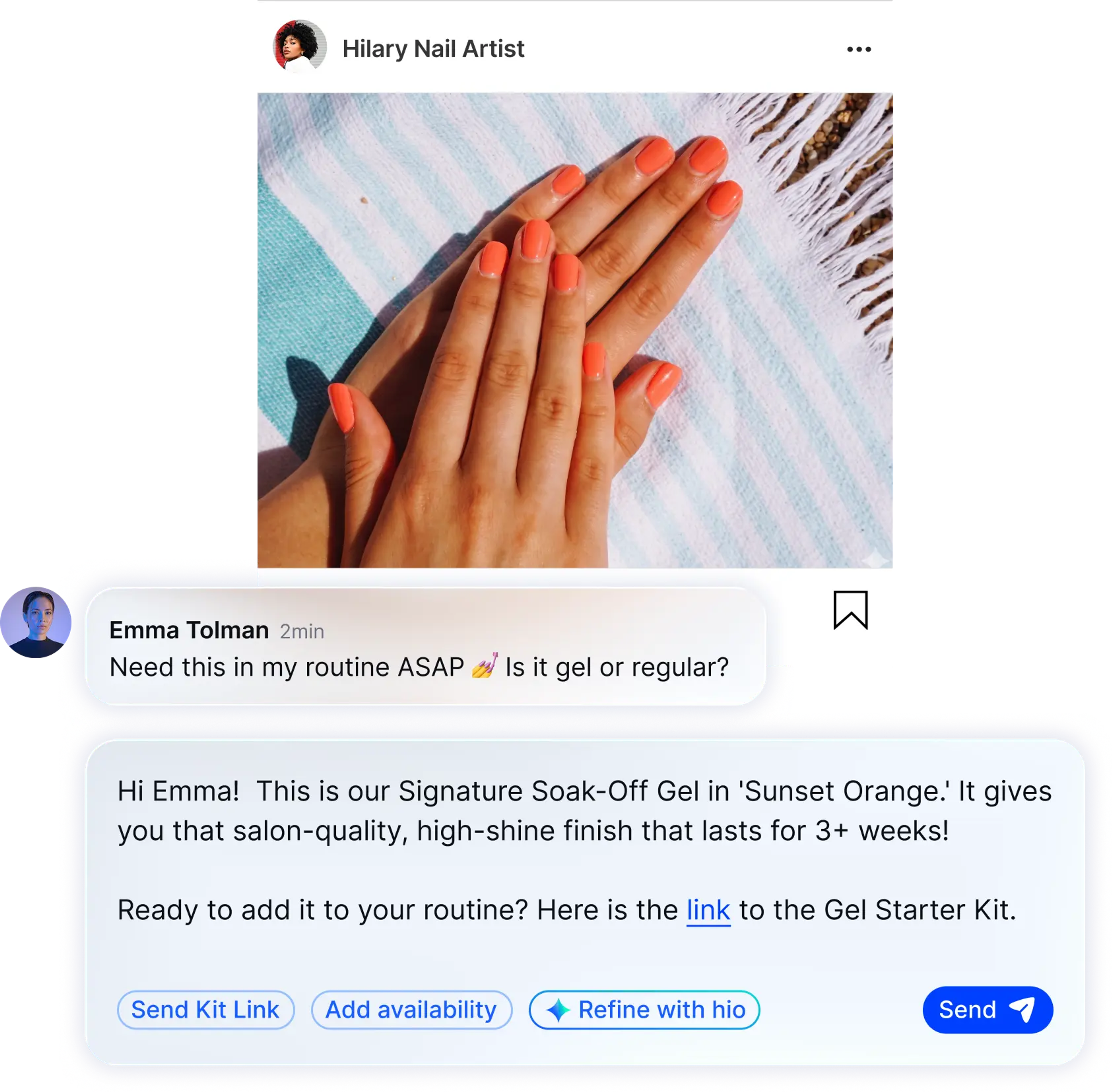AI-generated responses with a human in the loop
