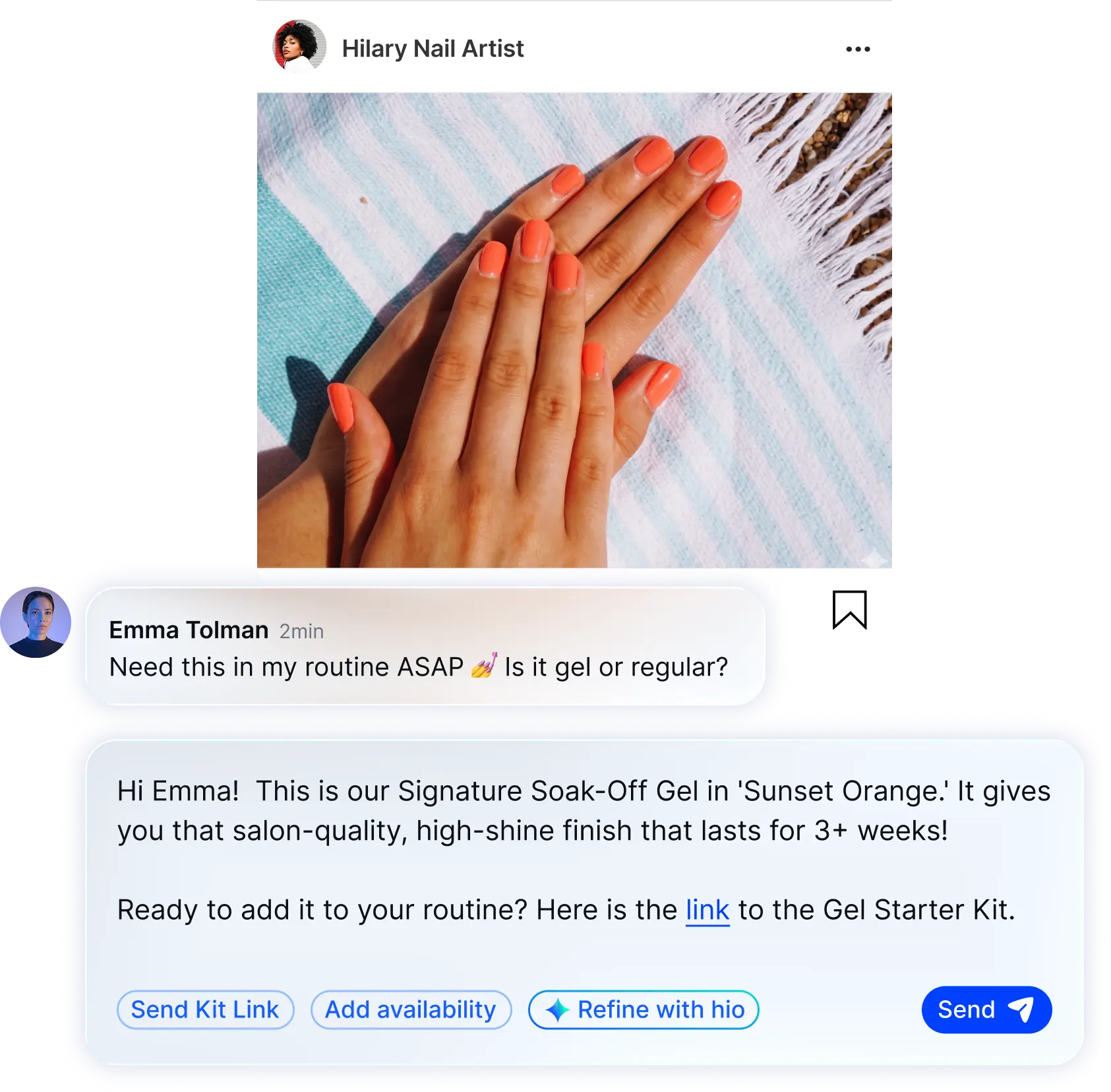 AI-generated responses with a human in the loop