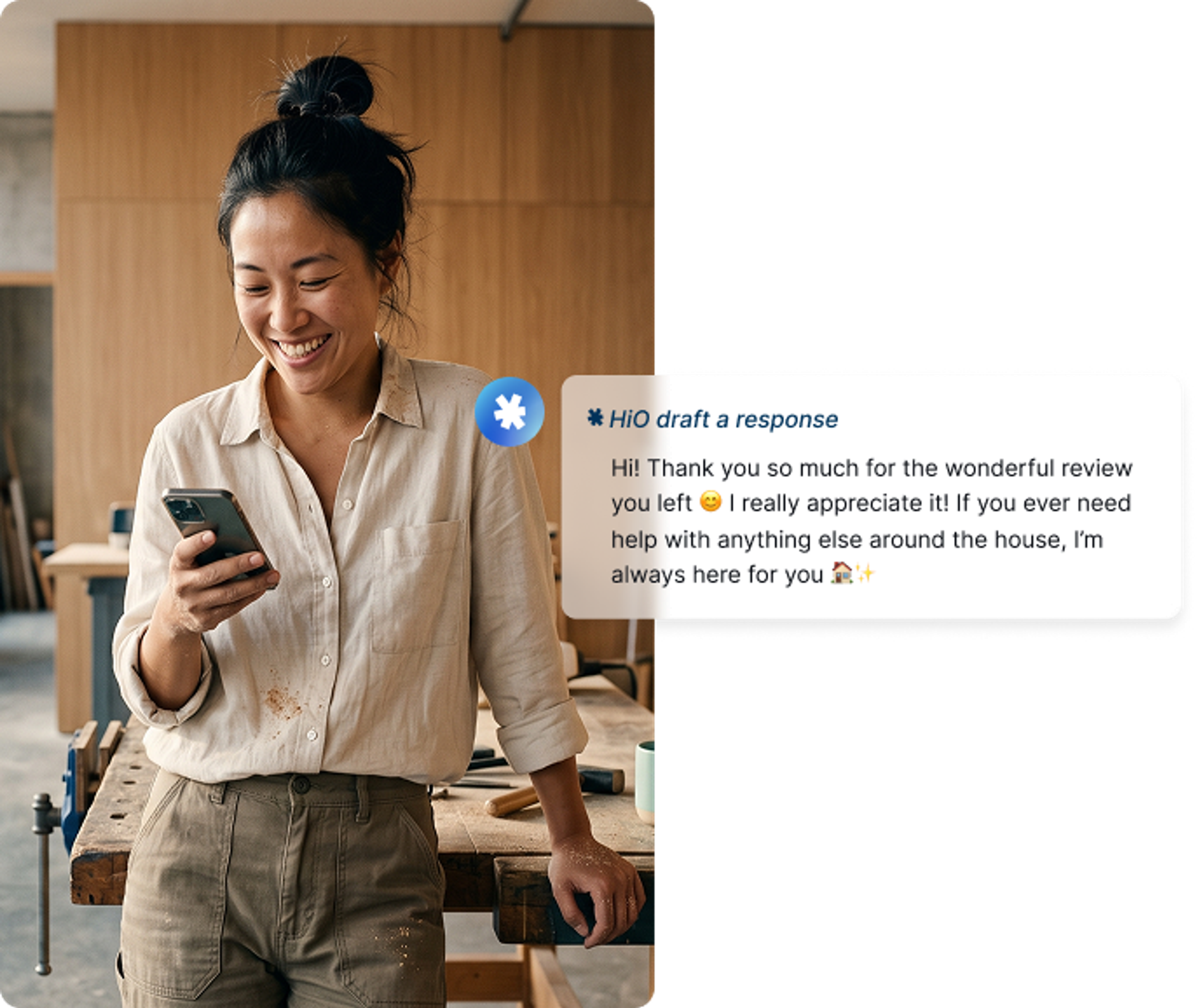 Handles your messages, so you can do the work.