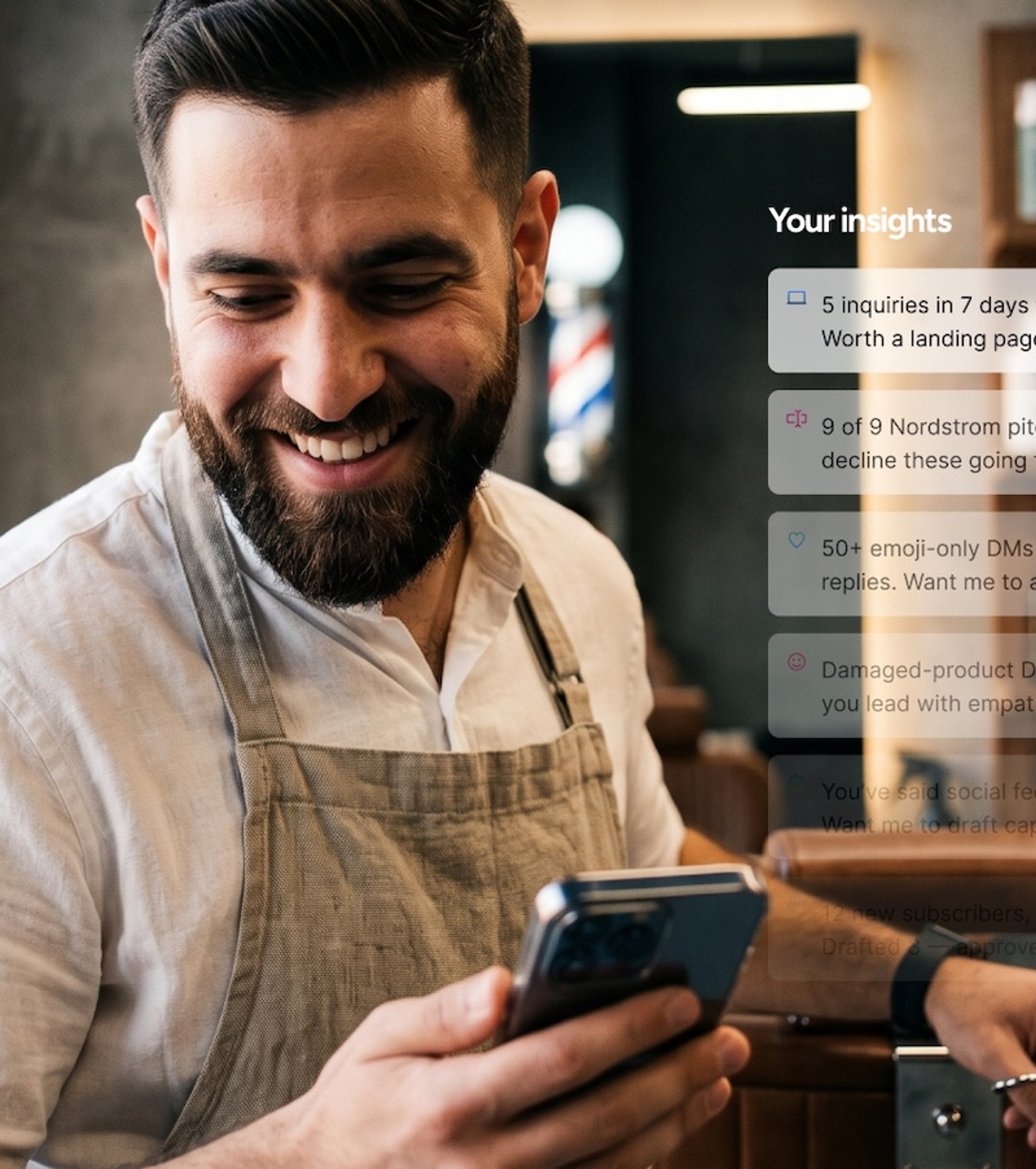 hio surfacing booking and rebooking insights from a salon's inbox