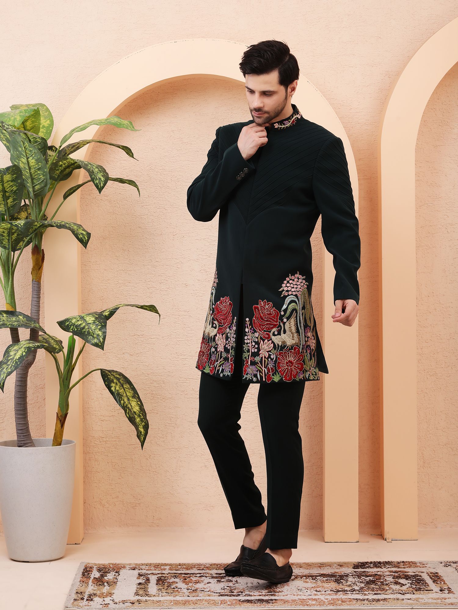 IMPERIAL BLOOM INDO WESTERN – DEEP GREEN