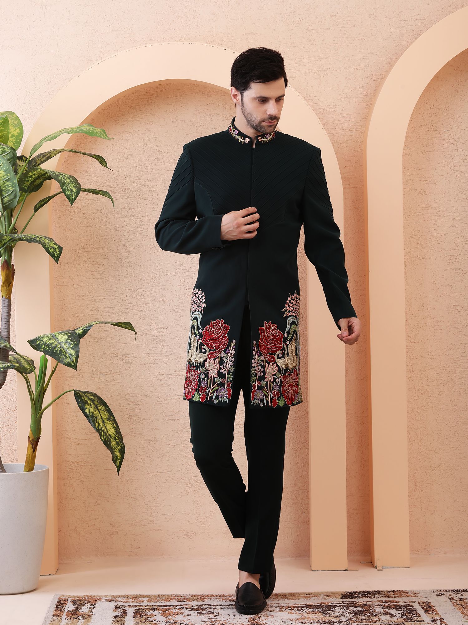 IMPERIAL BLOOM INDO WESTERN – DEEP GREEN
