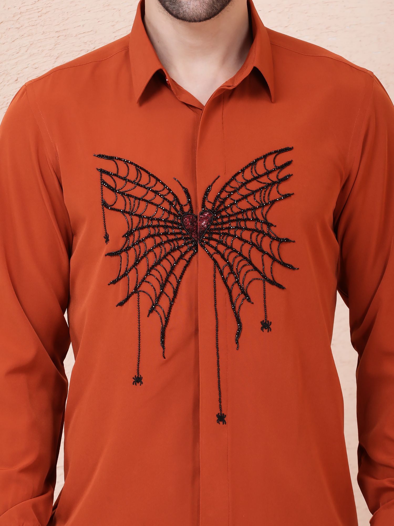 COBWEB (SPIDER) – HAND EMBROIDERED DESIGNER SHIRT