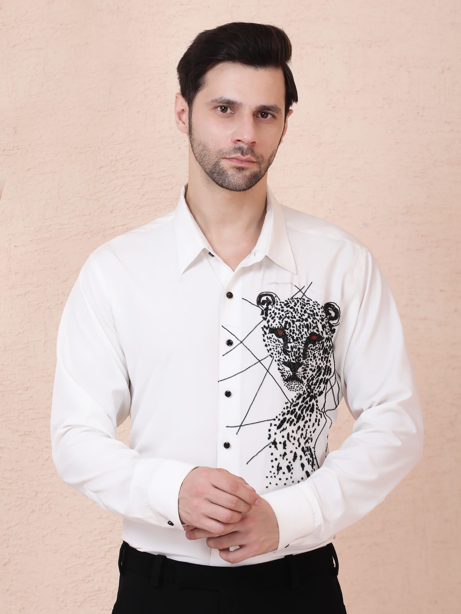 PREDATOR (TIGER) – HAND EMBROIDERED DESIGNER SHIRT