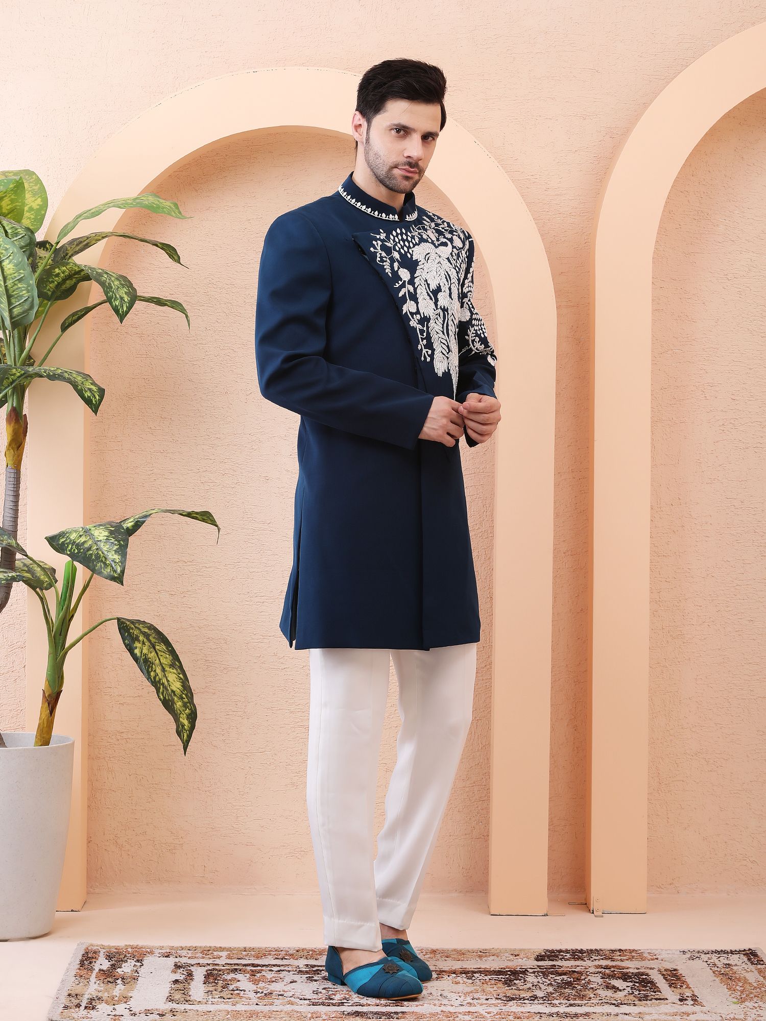 DARBAR-E-MOR HAND EMBROIDERED INDO WESTERN