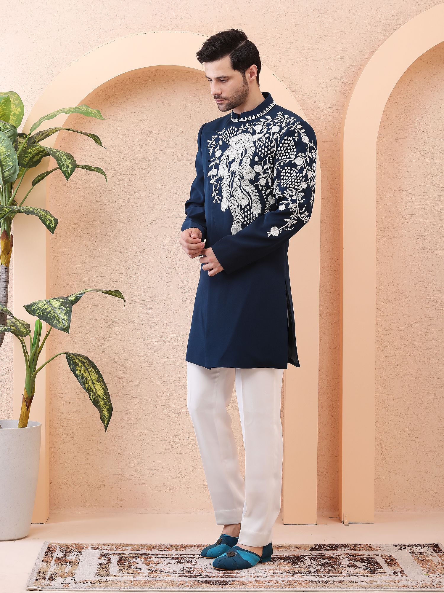 DARBAR-E-MOR HAND EMBROIDERED INDO WESTERN