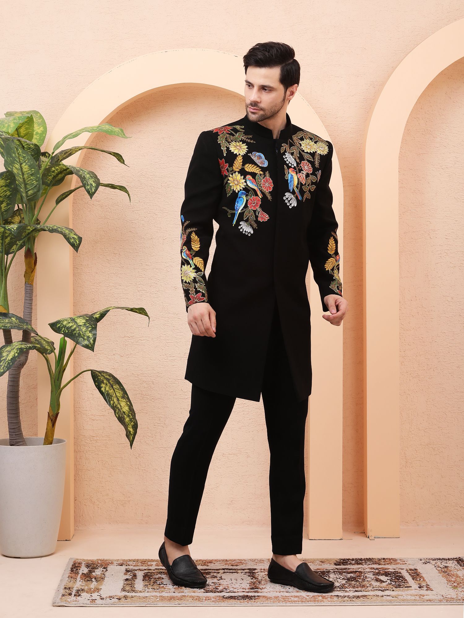 SYMPHONY HAND PAINTED INDO WESTERN – BLACK