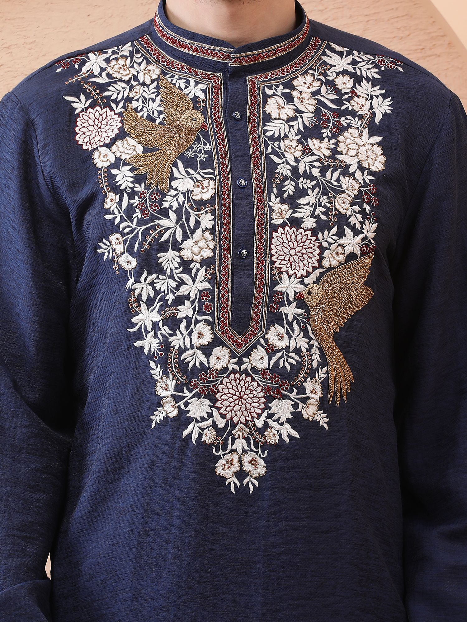 PARINDA (BIRD) – DESIGNER KURTA – NAVY BLUE