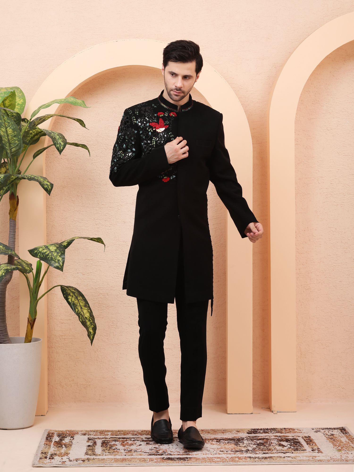 LUSTRE LEATHER PATCH INDO WESTERN – BLACK