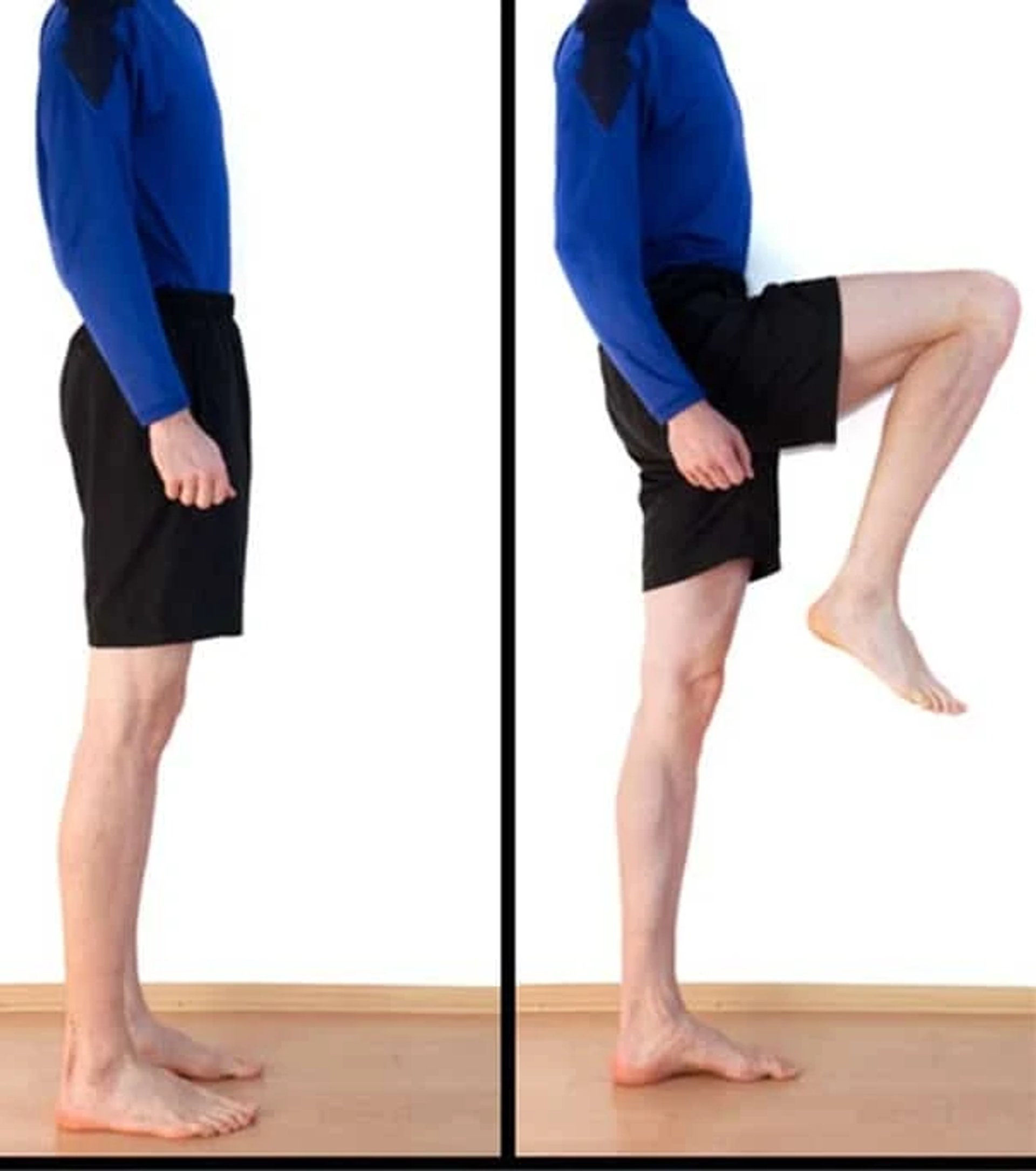 Standing hip flexion