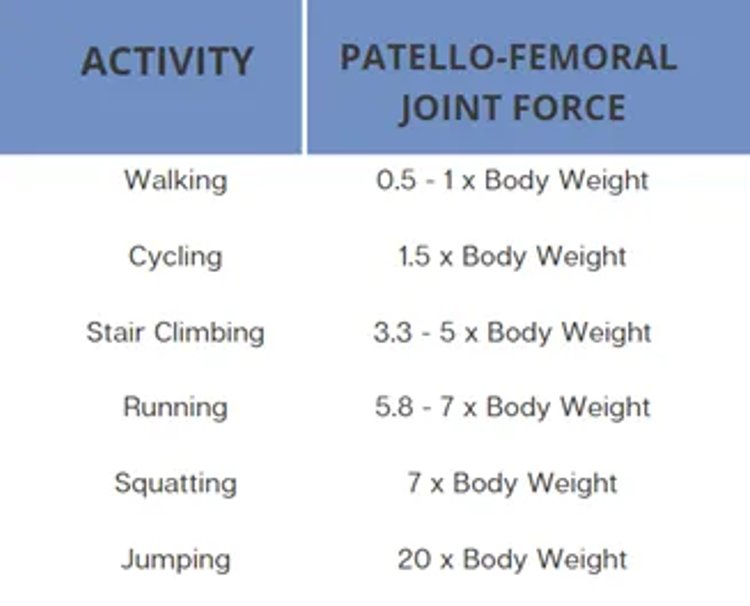 Joint force data table