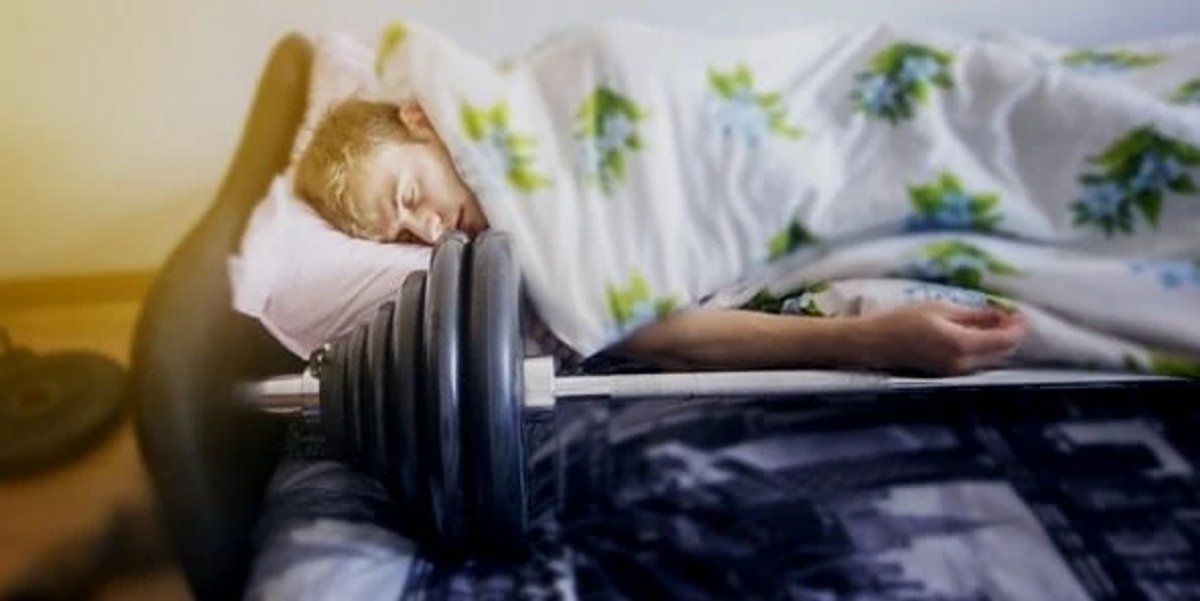 Sleep with barbell