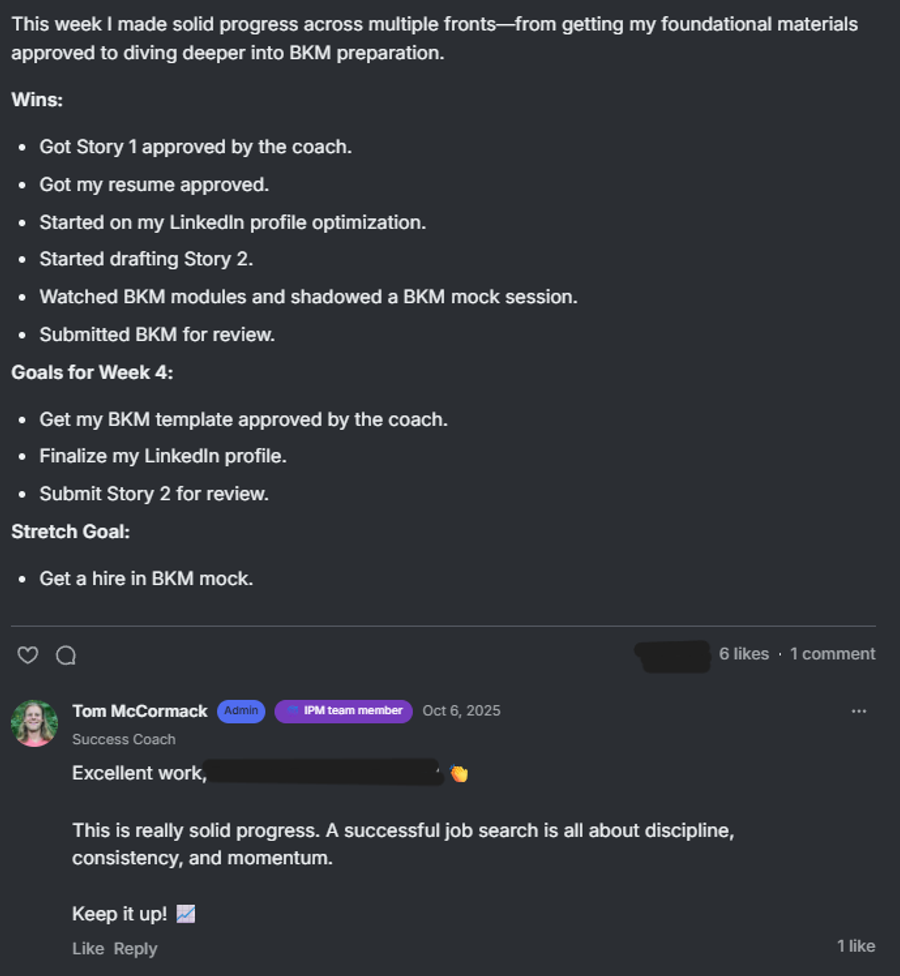 Story 1 & Resume Approved