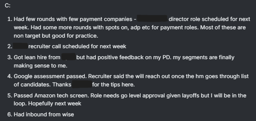 Lots of Interviews Scheduled