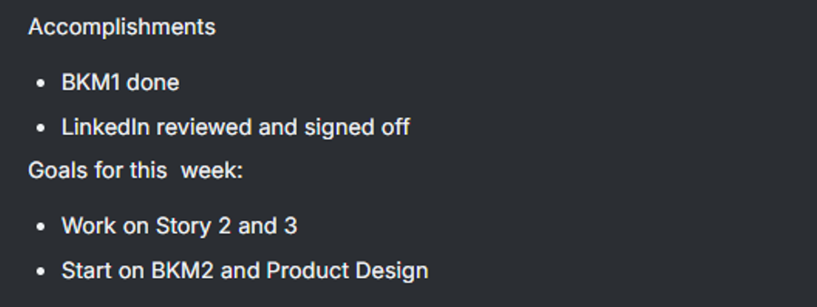 BKM 1 Done & LI signed off