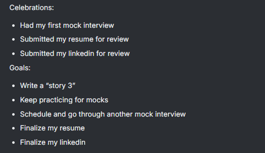 1st Mock Interview