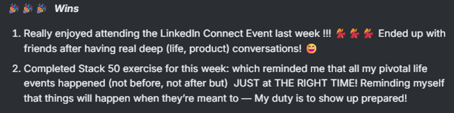 Wins (LI Connect Event)