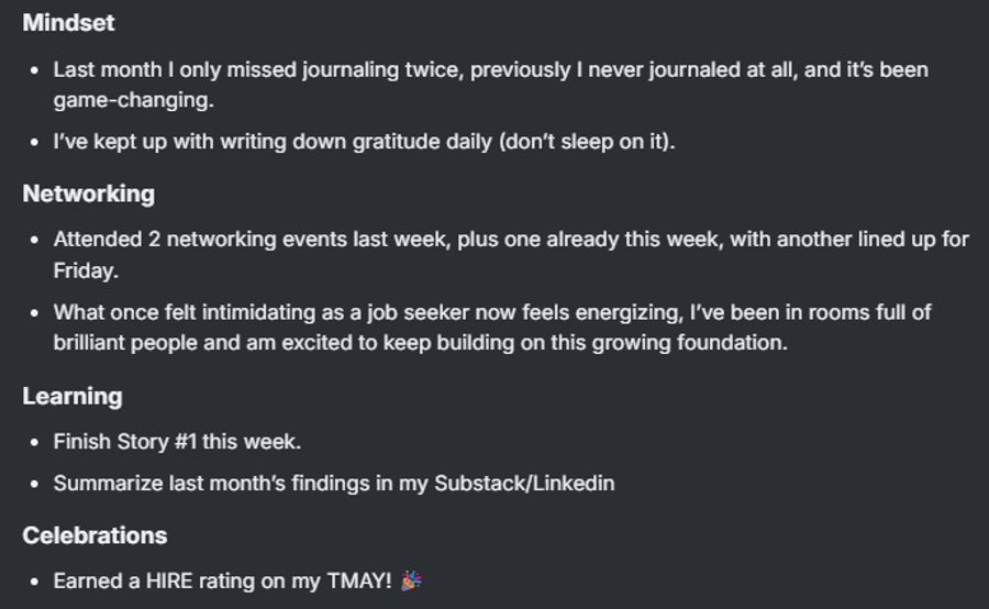 Finish Story 1 & Hire on TMAY