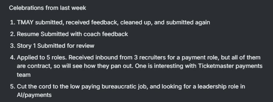 TMAY, Resume, Story 1 Submitted for Review