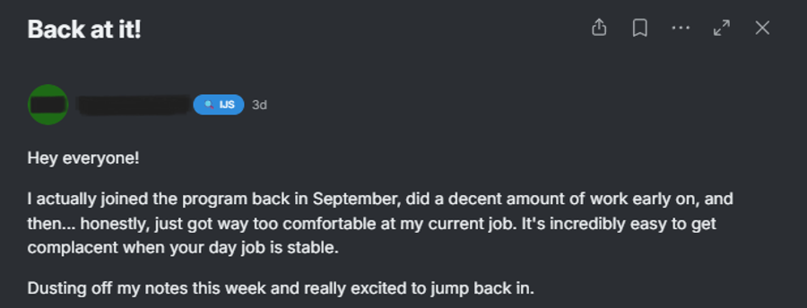 Excited to Jump Back In!