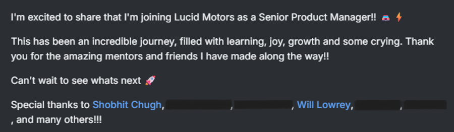 Senior PM at Lucid Motors