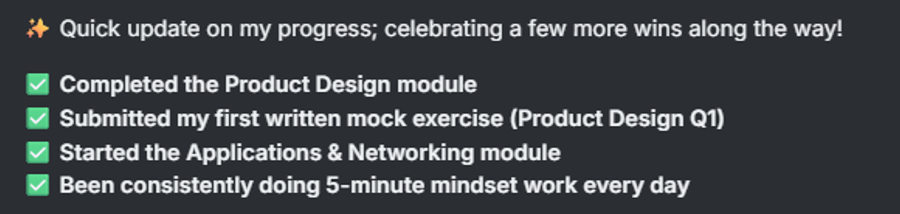 Completed PD Modules