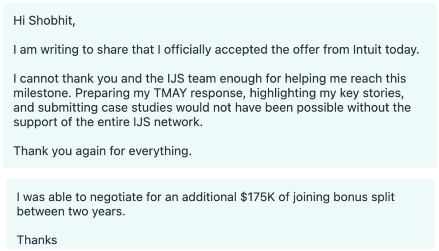 Intuit - Negotiated Additional 175k