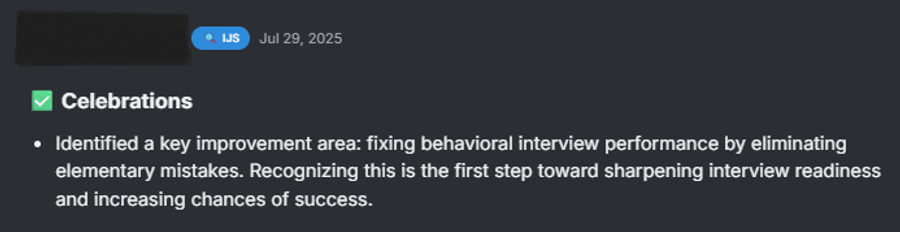 Identified a Key Improvement Area