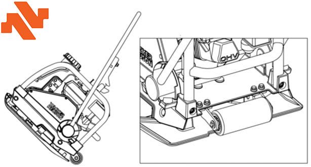Trilplaat Wacke rmet transportrol
