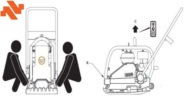 Wacker trilplaat verplaatsen