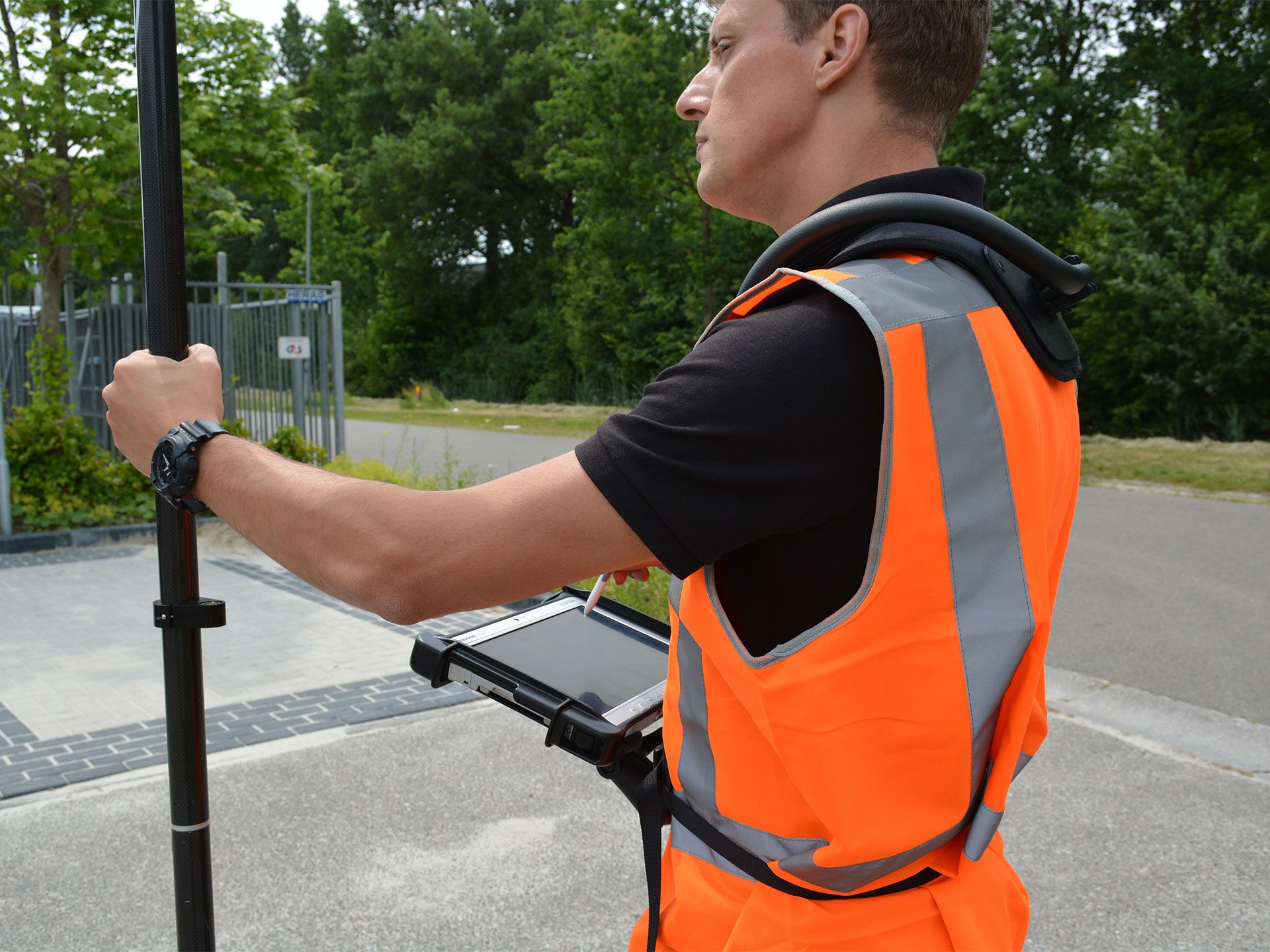 Lykle aan het werk met Land2Map