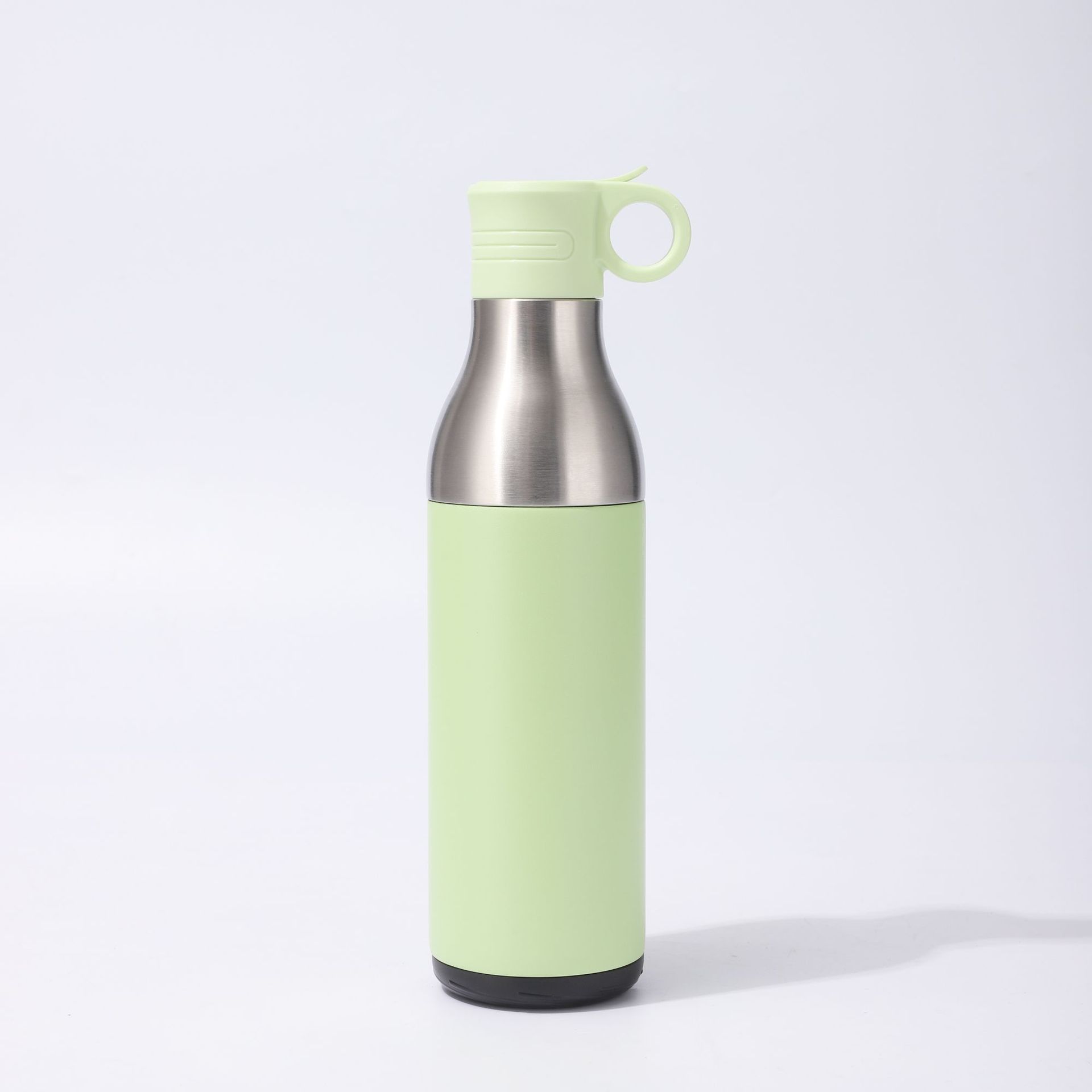 2-in-1 insulated water bottle with spout lid and carry ring (light green)