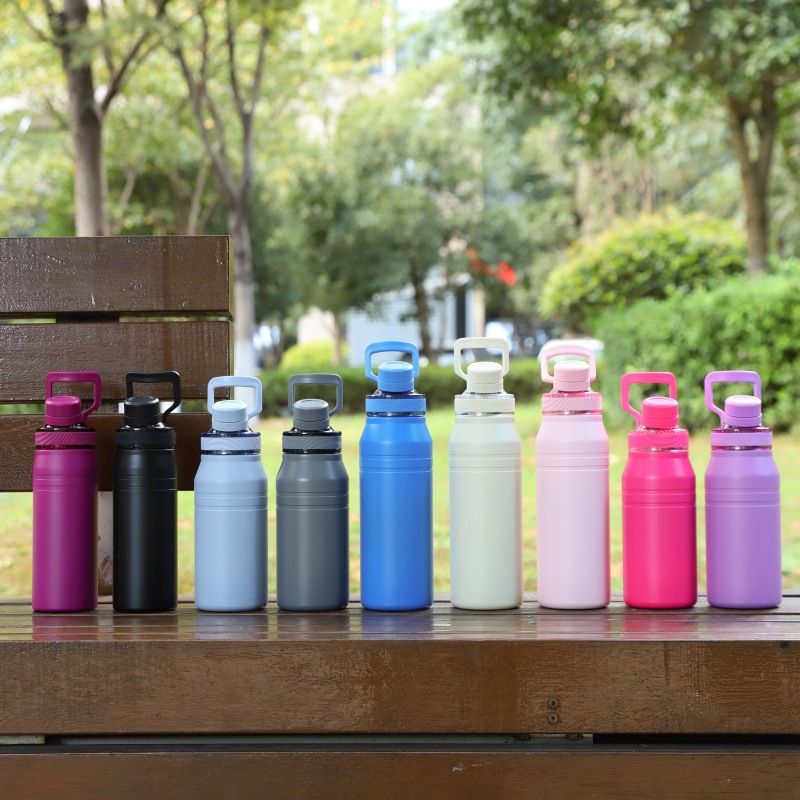 20/27/34oz Vacuum Insulated Water Bottle with Flip Spout & Handle