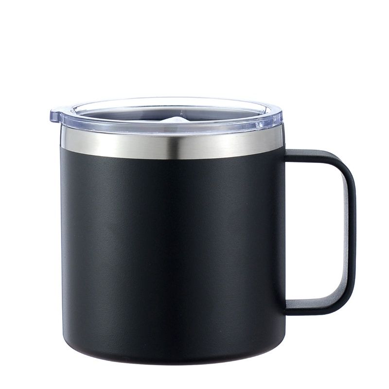 14oz Double-Wall Insulated Steel Mug with Handle