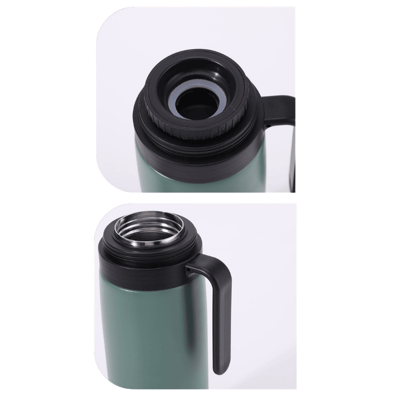 insulated flask mouth and inner thread detail